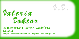 valeria doktor business card